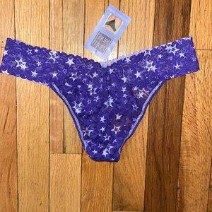 NWT Hanky Panky original rise thong panties.Lace. Purple/stars. Limited Edition!